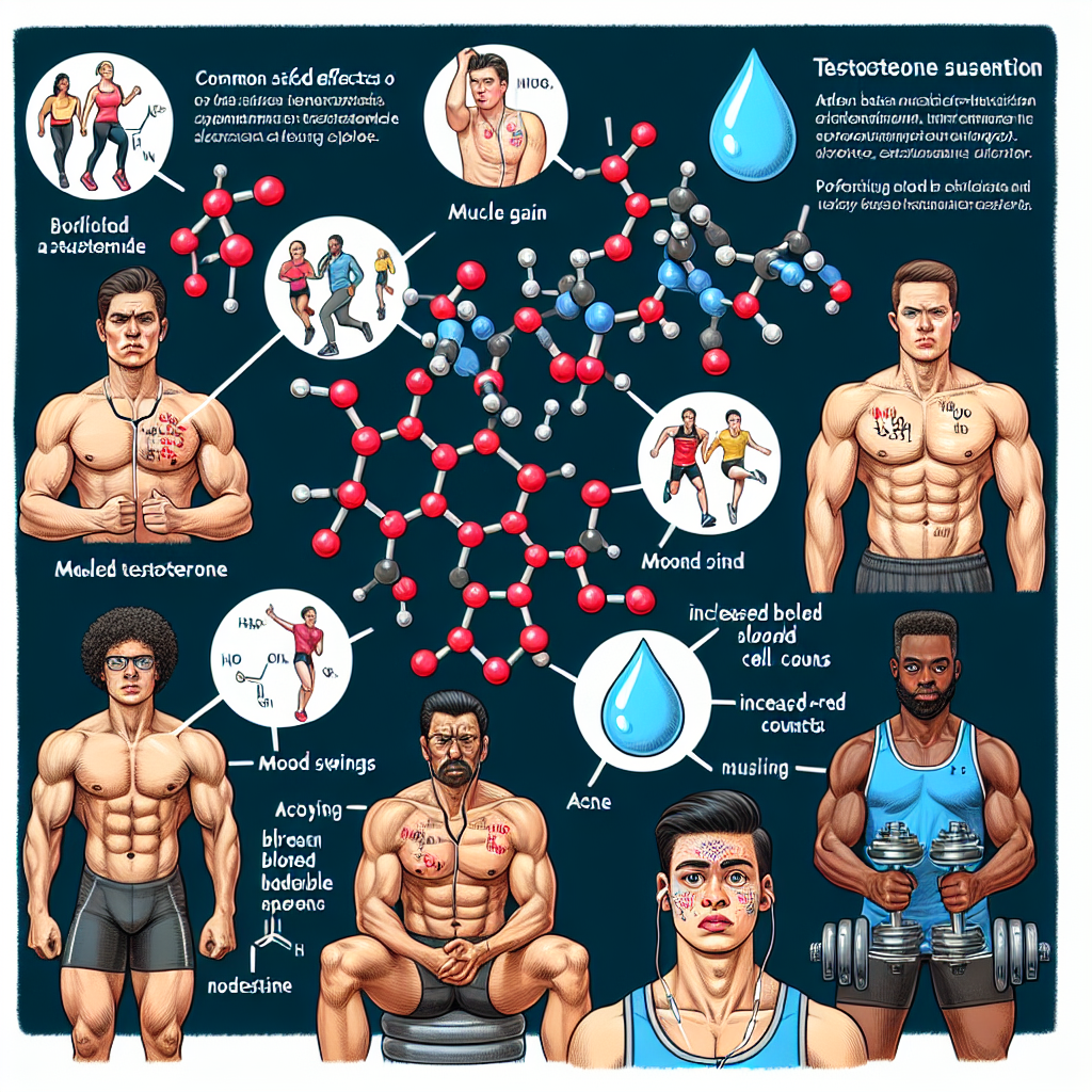 Side effects of water-based testosterone suspension in athletes