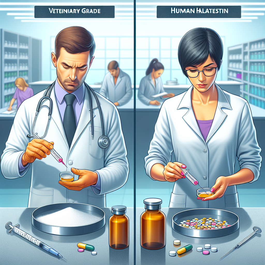 Veterinary vs human grade halotestin